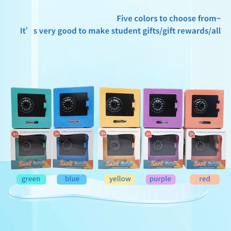 Bank Safe Box Automatic Deposit Banknote Christmas Mini Money Retro Qme