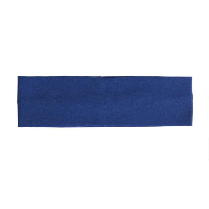 Simple Hairband Elastic Sports Headbands Headdress Quick Dry Workout Qme ROYAL BLUE 12pcs