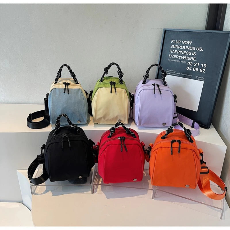 Mini Crossbody Block Shoulder Bag Shell Multi-compartment Contrast Qme