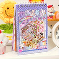 10in1 10Pcs 2.5D Landscape Sticker Cartoon Cabin Scene Decompression Collage DIY Stickers Stacking Pasting Festival Gift Qme B