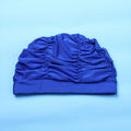 1pc Swimming Cap, Long Hair Swimming Ear Protection, Elastic Wrinkles, Do Not Strangle The Head, Ladies Swimming Cap Qme Blue