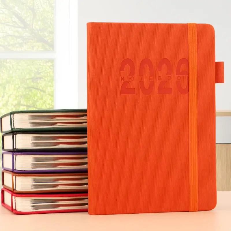 2026 Daily Monthly Planner Colorful Mark Hardcover Leather Day 400 Qme