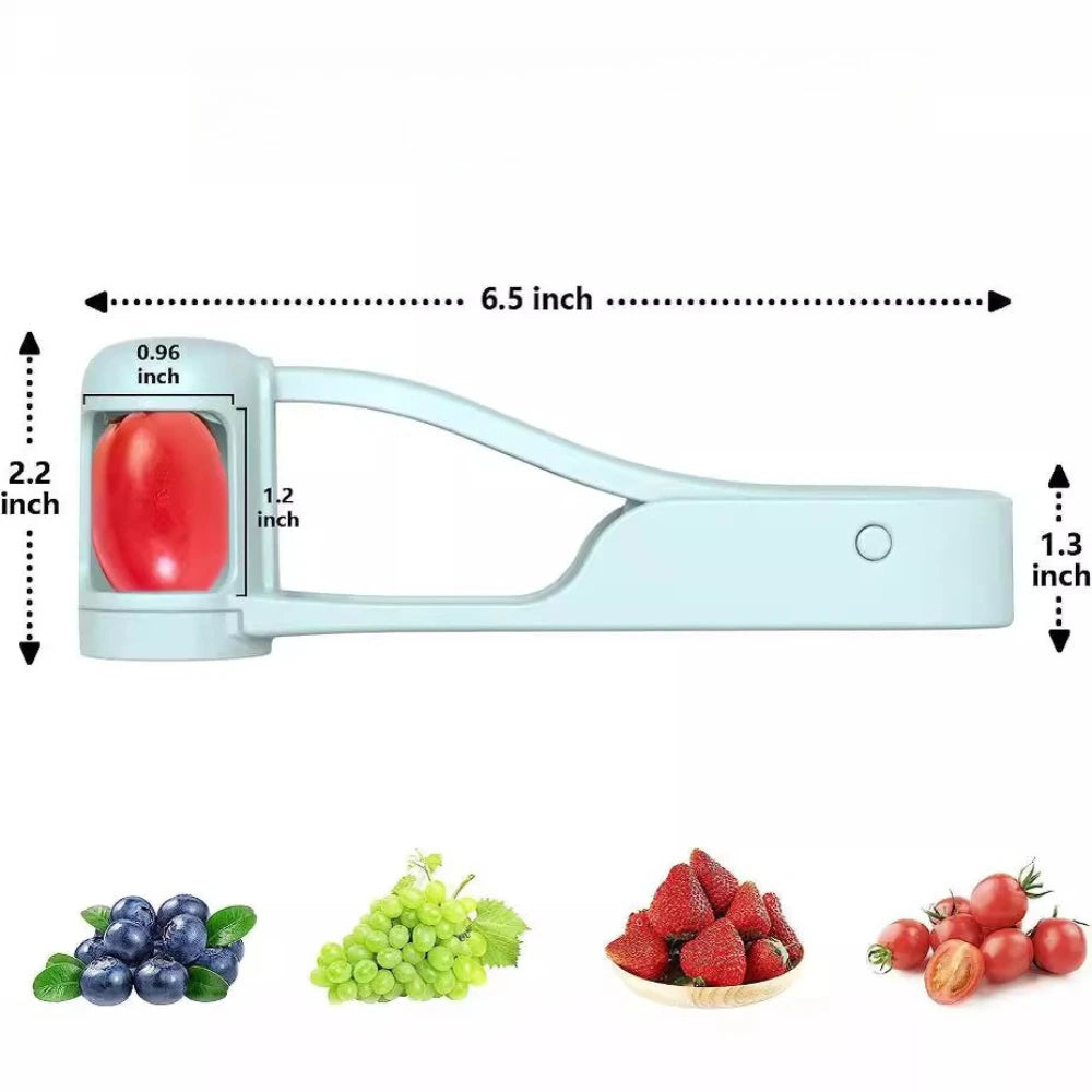 Safe Fruit Cutting Gadget Lightweight Cherry Tomato Grape Splitter Practical Kitchen Tool for Kids Daily Fresh Fruit Use Qme