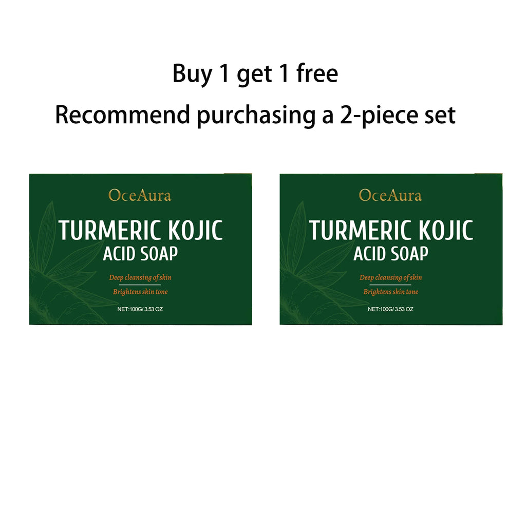 Oceaura Turmeric Kojic Acid Soap Deep Cleansing Skin Brightening Qme 100g x2