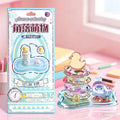 3D Embossed Stickers-3D Handmade DIY Layered Solid Relief Stickers New Cute Desktop & Windowsill Ornament Children's Day Gifts Qme Summer Pool