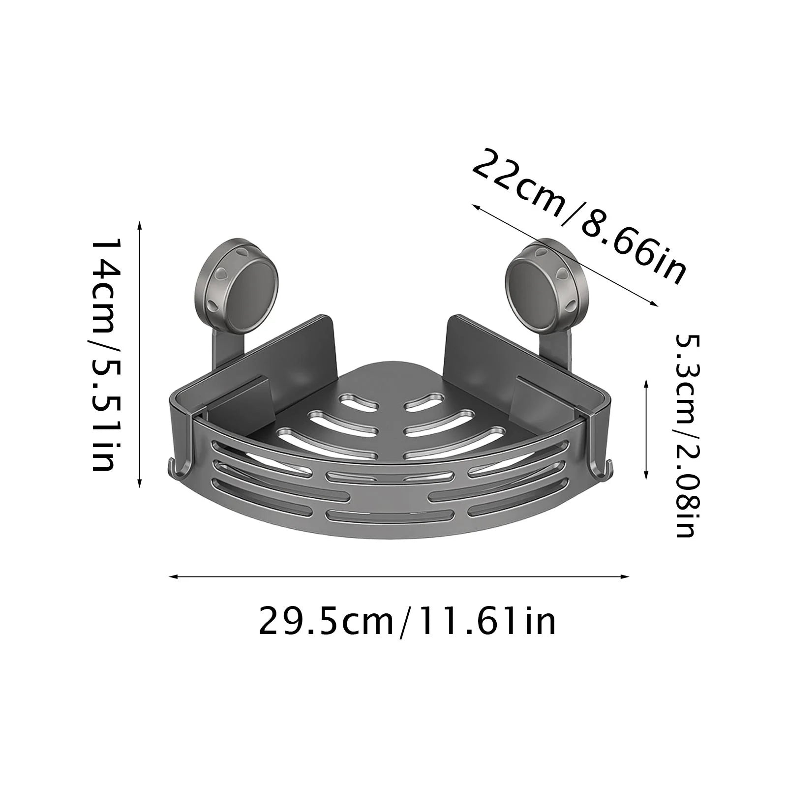 Suction Cup Corner Shelves No Drilling Bathroom Storage Rack Shower Shelf Suction Cup Caddy Corners Organizer Storage Rack Qme