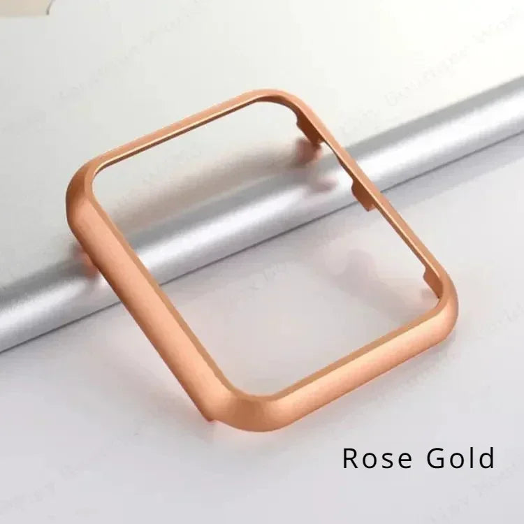 Accessories for Apple Watch Case 45mm 44mm Metal Bumper Protective Cover Frame for iWatch SE Series 7/6/5/4 Cases Aluminum Gold Qme Rose Gold 49mm-For ultra 2 1