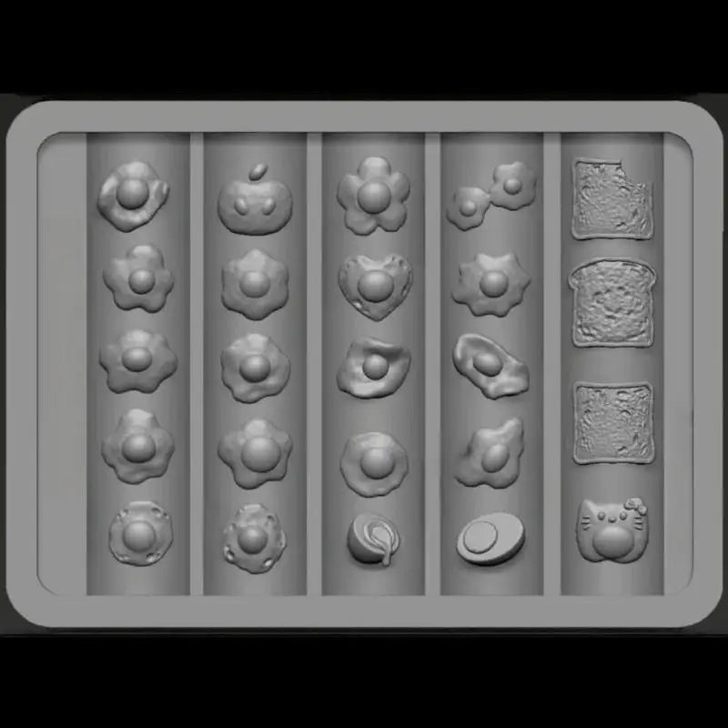 3D Silicone Mold Nail Art Design Relief Bow Strawberry Baroque Qme A1