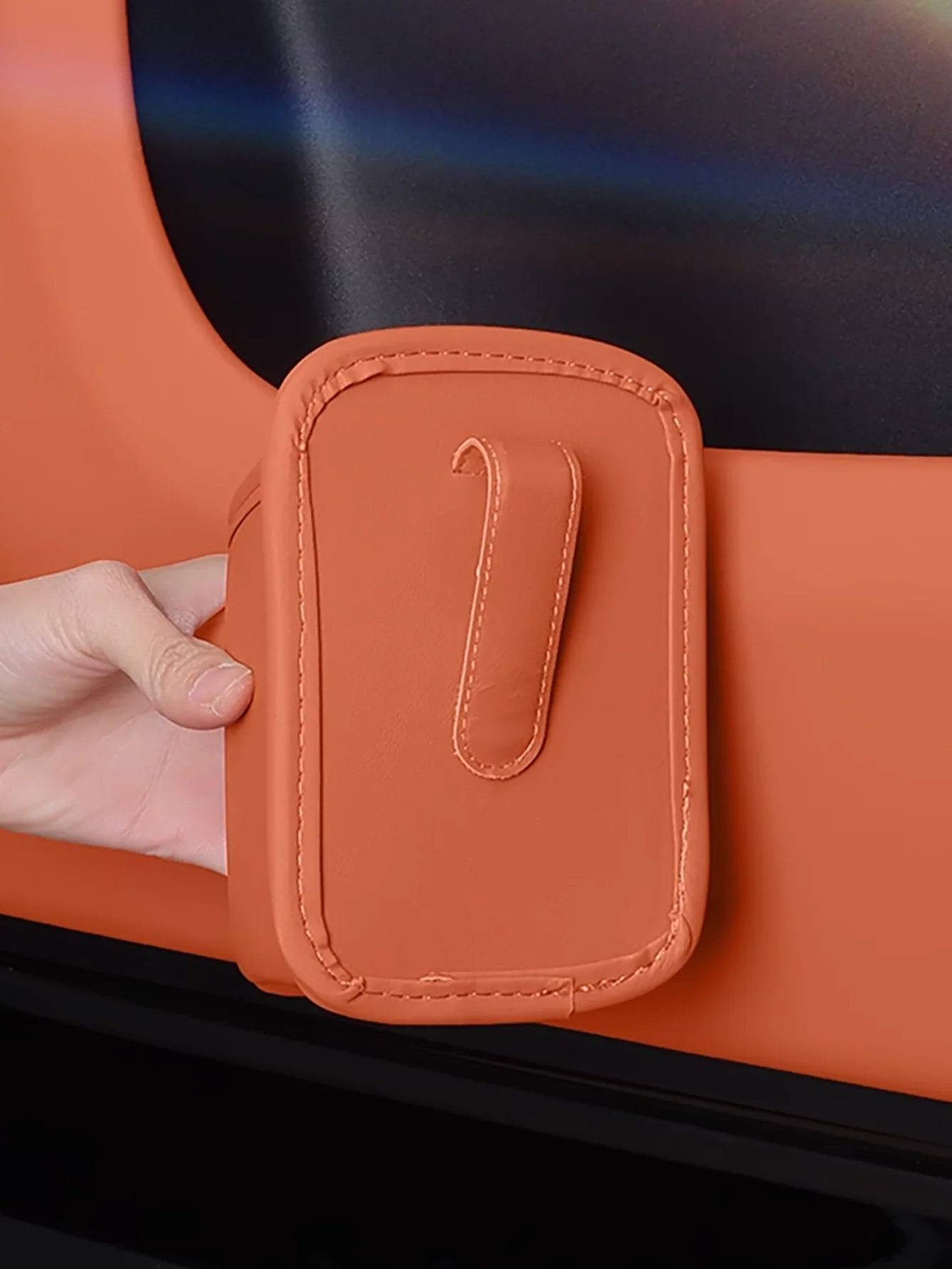 PU Leather Car Cup Holder Storage 2-in-1 Beverage Box High-end Mobile Qme
