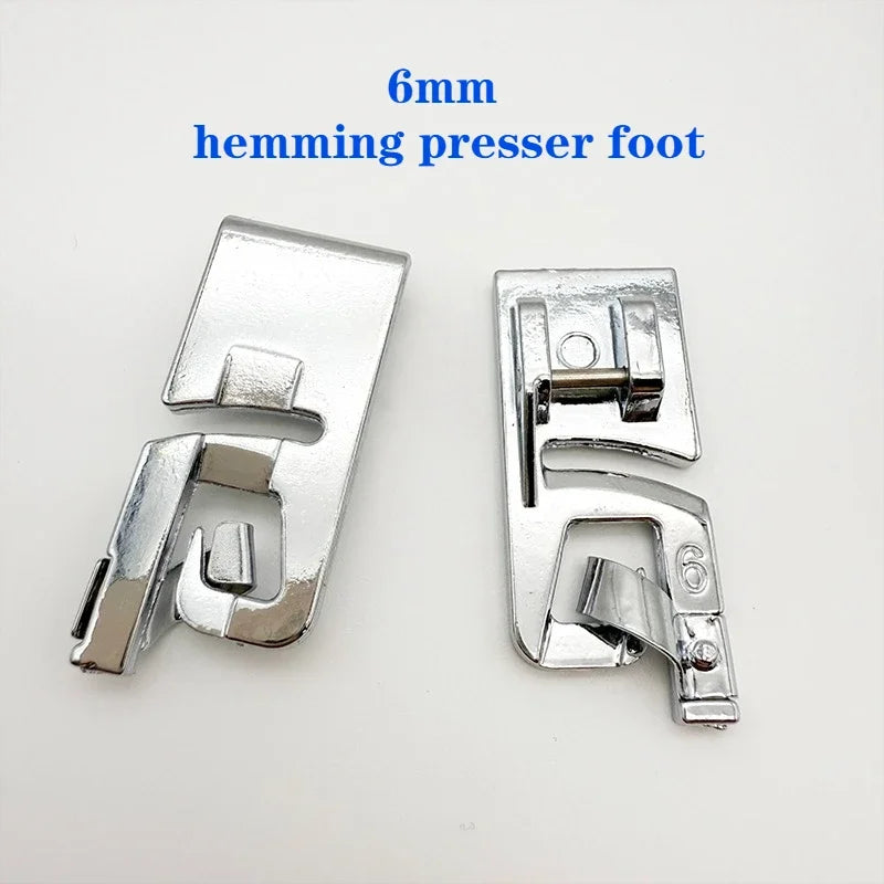 Multi-Function Sewing Machine Presser Foot, Household 6mm Presser Foot Hemmer Foot Set Hemmer Foot Qme