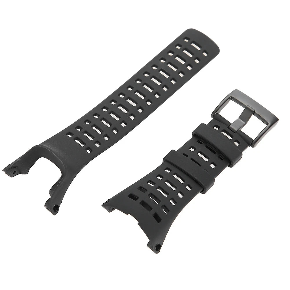 Rubber Watch Strap Rubber Watchband Watchband Wristwatch Strap Black Rubber Watchband for Suunto Ambit1/2/3 Watch Watch Strap Qme