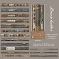 30 Sheets/Bag Fabric Aesthetics Theme Long Strip Scene Sticker Pack for DIY Craft, Scrapbook Material, Birthday Gift Qme 2