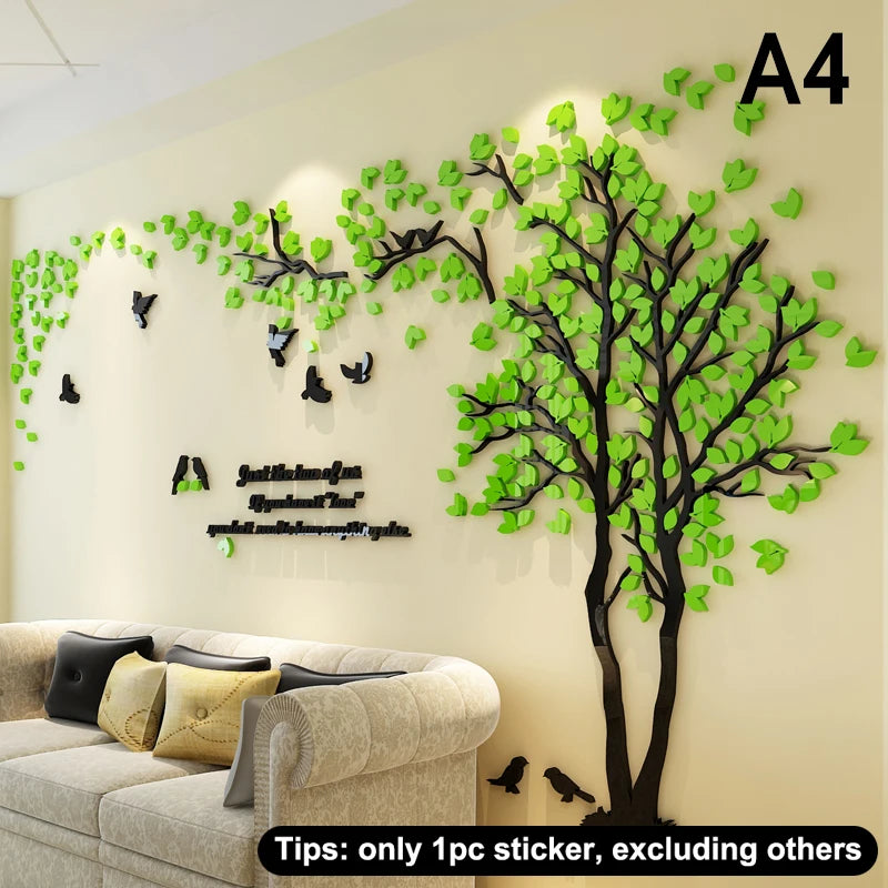 Self-adhesive Home Background Wall Decal Stickers Decoration Bedroom Qme A4