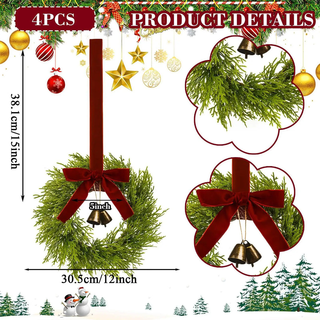 Christmas Wreath 4 Rustic Farmhouse Festive Decorations Wreaths Qme