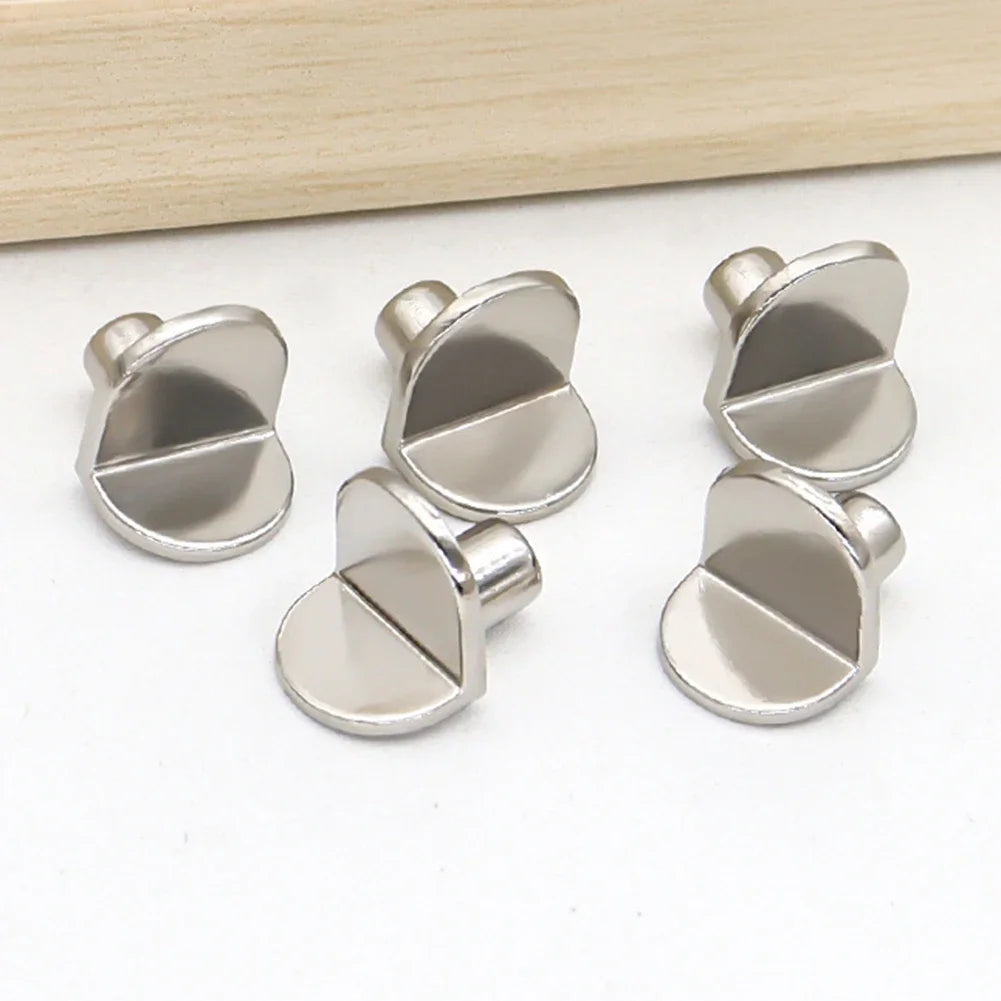20pcs L-Shaped Shelf Support Studs (5mm) - Fix Wooden/Glass Boards in Cabinets, Ideal Furniture Bracket Holders Qme