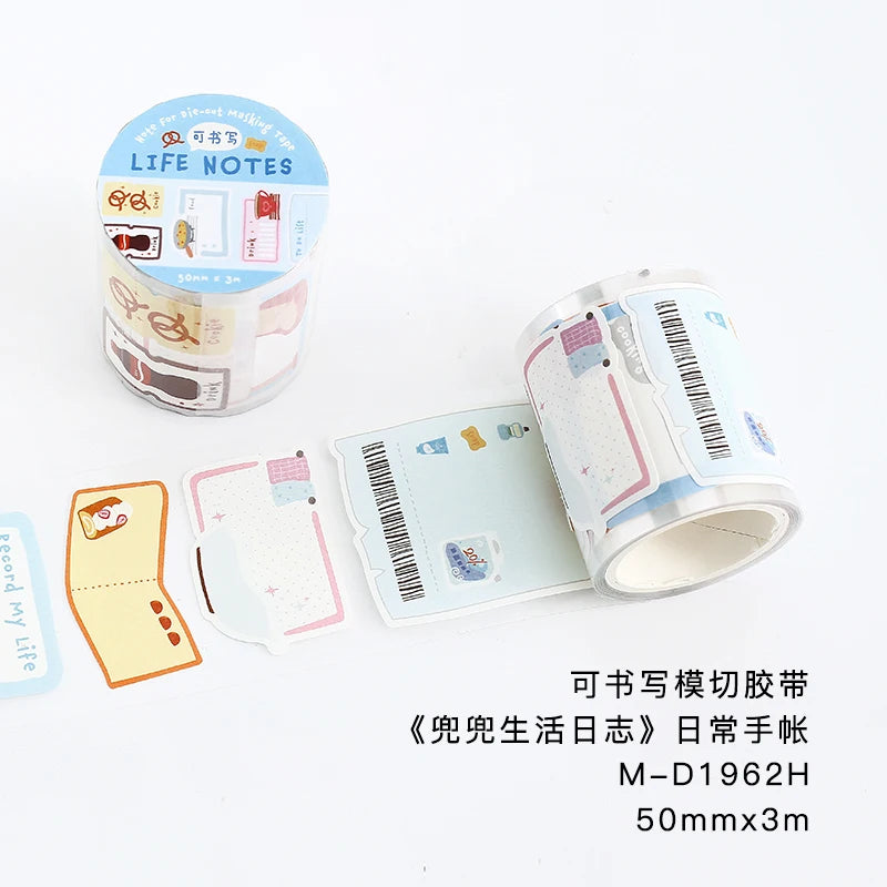 Kawaii Cartoon 50mm*3m PET Tape - Creative Masking Tapes for Journaling Gadget Wrapping Collage Scrapbooking School Statione Qme C3