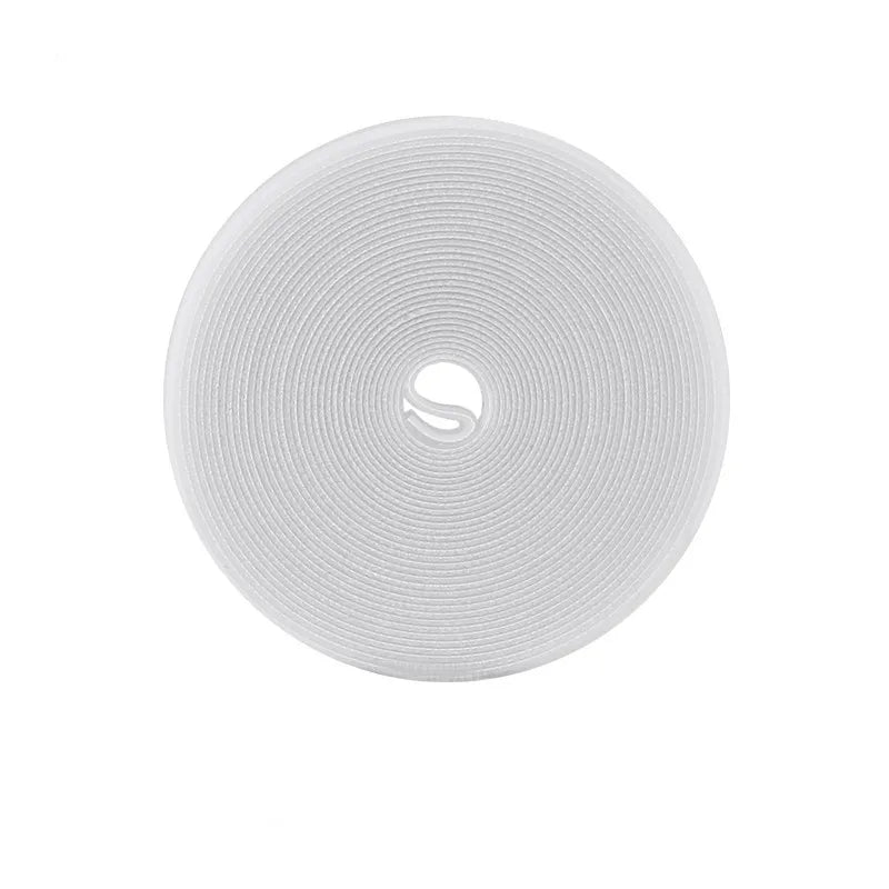 10pcs 1.2cmx5m Data cable storage velcro cable tie cable management home computer cable bundle fixing strap self-adhesive Qme WHITE China Mainland