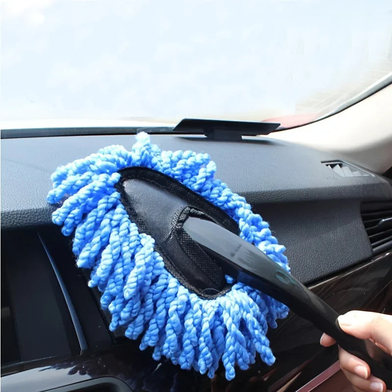 Car Dust Removal Small Duster Wipe Car Soft Brush Cleaning Brush Mini Bristle Brush Dust Removal Brush Nanofiber Car Interior Qme