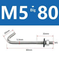 304 Stainless Steel M5 M6 L Hook Bolts With Matching Nuts Washers For Industrial Construction Home Hanging Qme A2