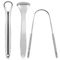 Premium Metal Tongue Scraper Cleaner Adults Kids Portable Stainless Qme 3 pcs