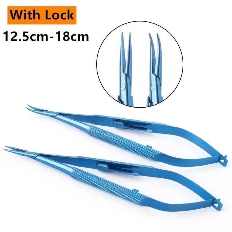 Titanium Alloy Castroviejo Needle Holders Lock Without Curved Forceps Qme
