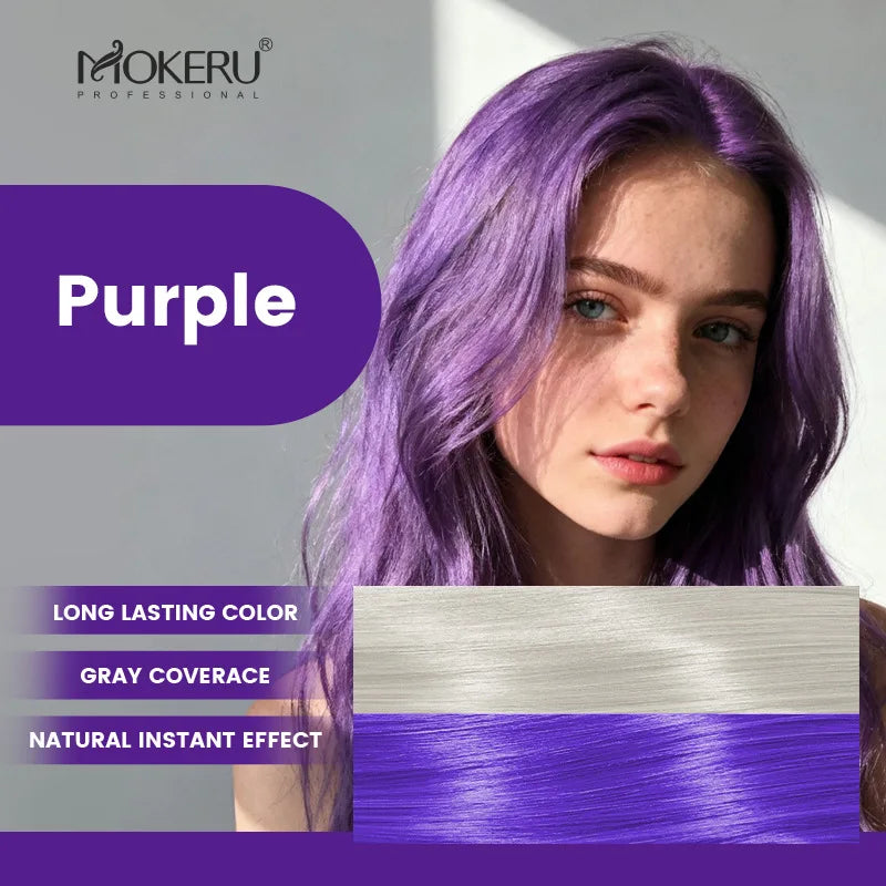 Mokeru Argan Oil Black Hair Dye Shampoo Natural Organic Long Lasting Permanent Gray Hair Color Shampoo for Women Fast Color Dye Qme
