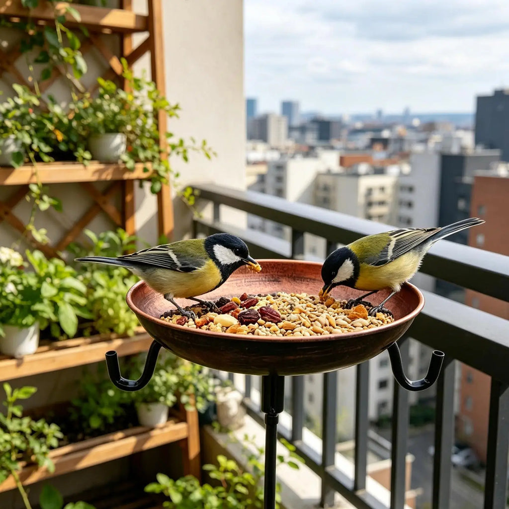 Metal Bird Bath Vintage Metal Feeder Outdoor Bird Bath Water Bowl For Garden Yard Patio Pathway Lawn Ground Park Hummingbird Qme