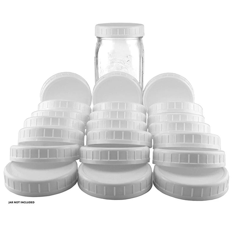 Plastic Covers Unlined Ribbed Lids Storage Caps Replacementswhite Qme