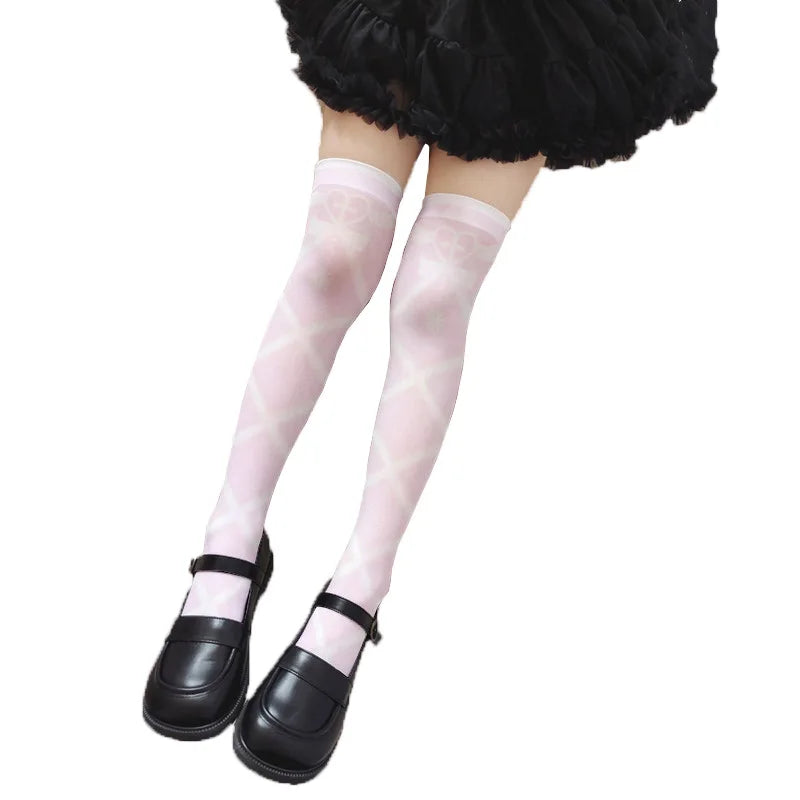 Girl Long Tube Sexy Cute Sweet Lolita Thigh Stockings Cartoon Knee Qme style1 One Size