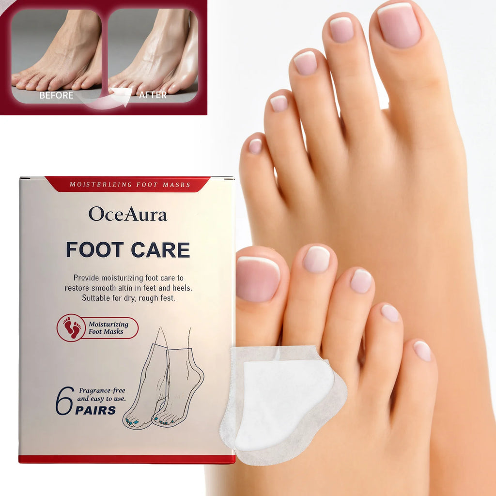 Shea Butter Moisturizing Foot Mask Gentle Exfoliation Remove Dead Skin Relieve Foot Soft Smooth Hydrated Feet Masks Skin Care Qme