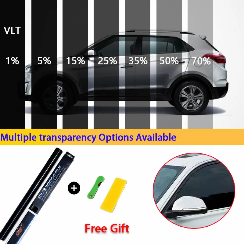 50cmx3/6m Car Window Privacy Tint Film Auto Vinyl Anti Look Dark Glass Foils Sticker Summer Solar UV Films Protector Accessories Qme
