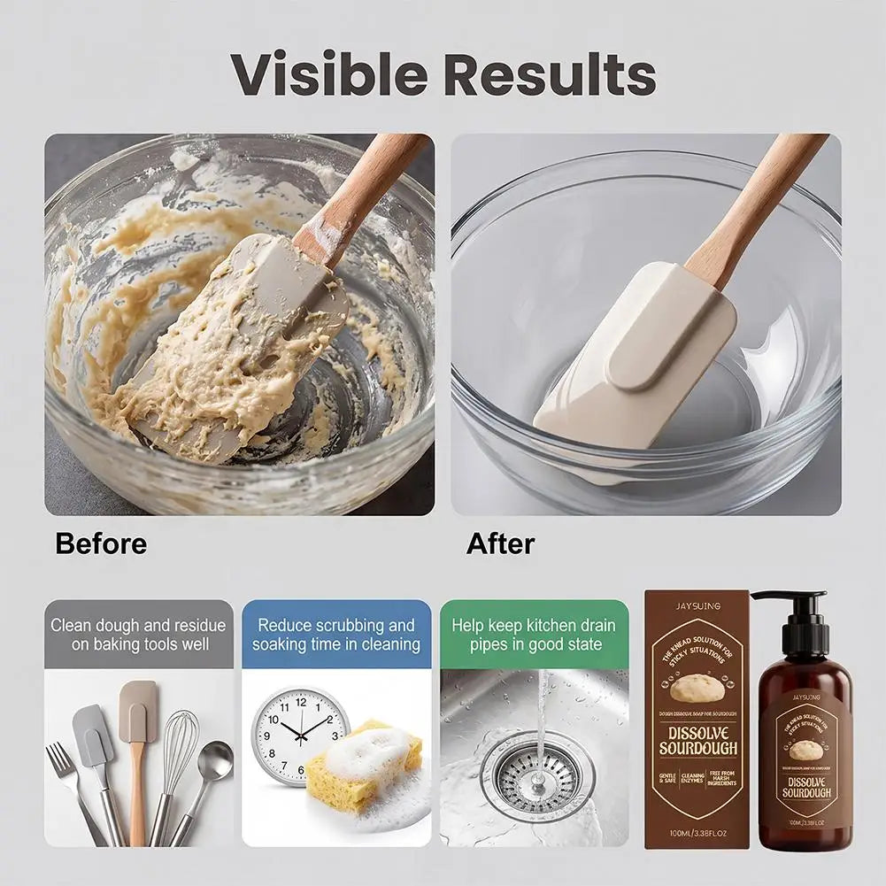 Dough Cleaner Removes Stubborn Reduces Need Scrubbing Soaking Kitchen Qme