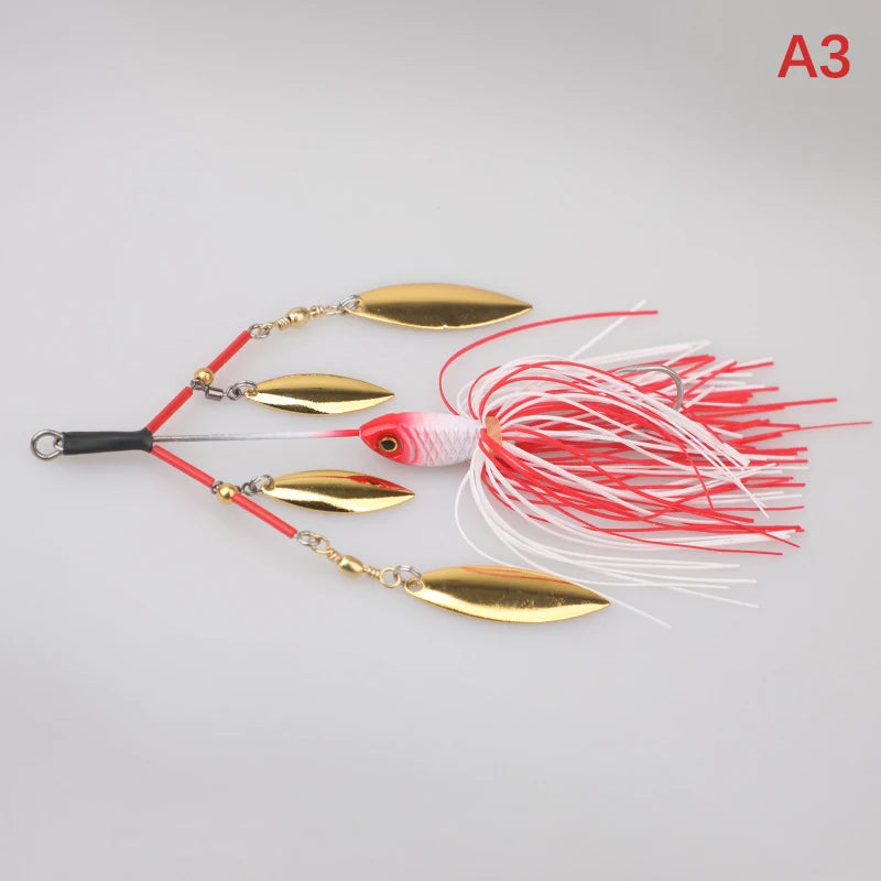 Lunker Spinner Baits Hard Fishing Lure Noisy Buzz Rotating Blade Qme A3