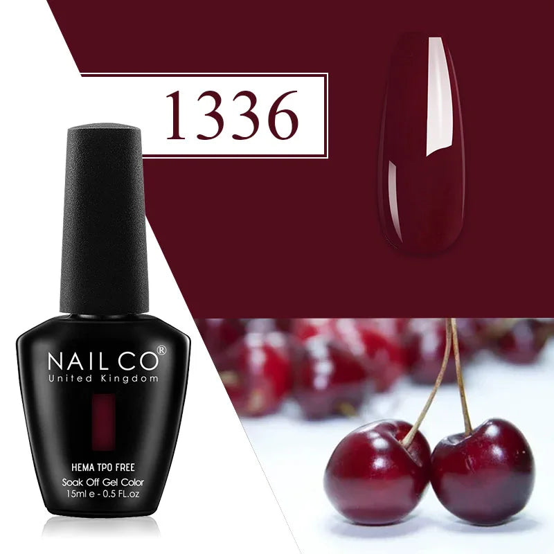 NAILCO Plum Gel Nail Polish Matte Coat Autumn Winter Semi Permanent