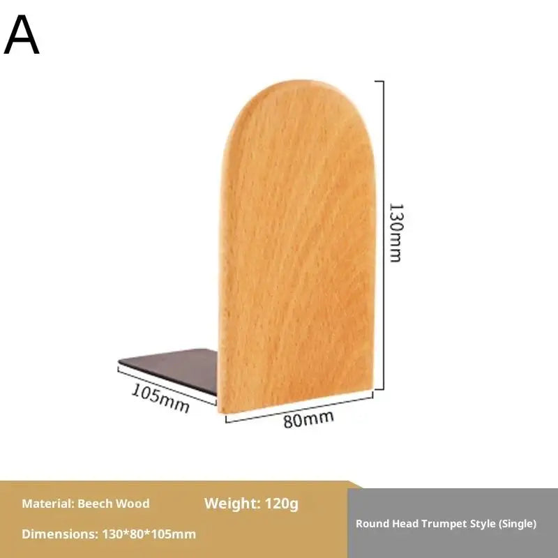 Nature Wooden Bookends Desktop Bookshelf Desk Organizer Office Home Qme A