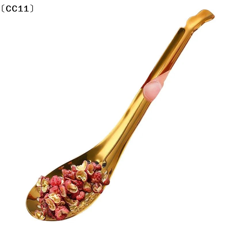 Stainless Steel Kitchen Spoon Cuisine Caviar Builder Roe Sauce Qme