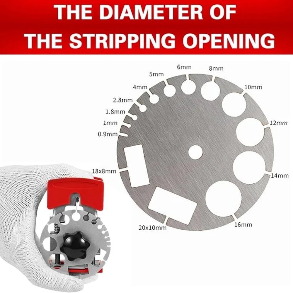 Handheld Copper Wire Stripper Manual Adjustable Portable Cutting Wire Quick Wire Stripping Tool for Scrap Recycling Electrician Qme