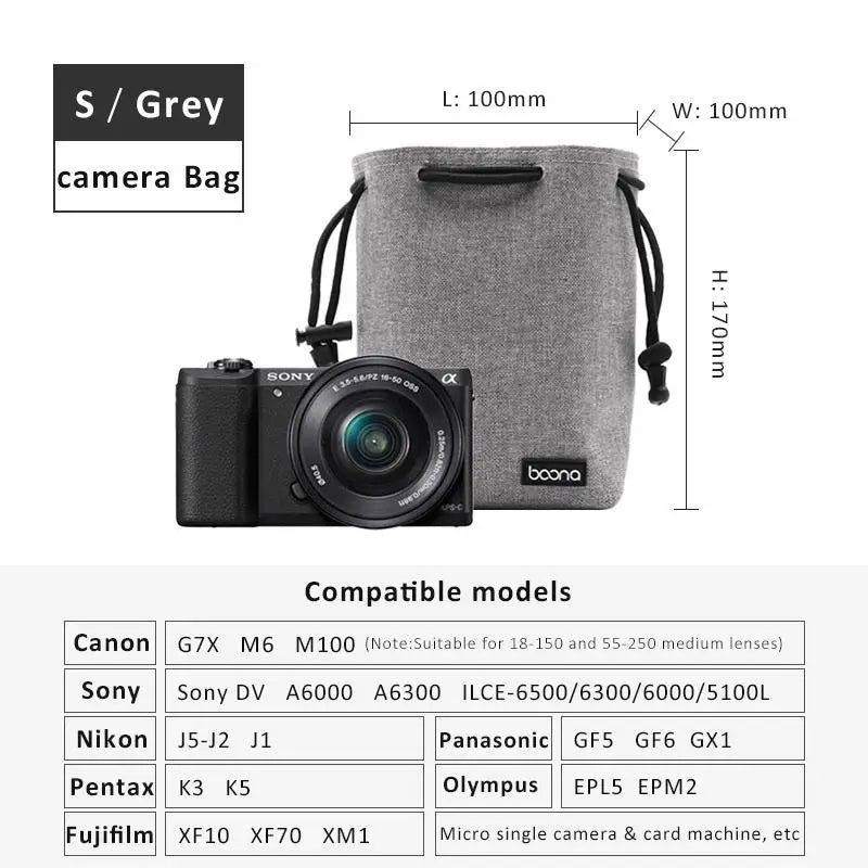 Camera Lens Bag Waterproof Organizer Photographers Travel Hiking Qme A7