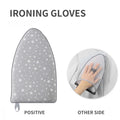 Portable fabric ironing board, with insulated gloves and tray Qme Grey star