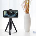 360 Rotating Tripod Mobile Live Streaming Stand Mini Retractable Qme black