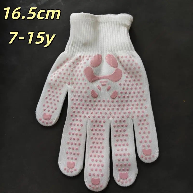 1pair Mittens Children Gloves Non-Slip Breathable Children Work Gloves Animal Pattern Hand Protectors Gardening Gloves Qme H
