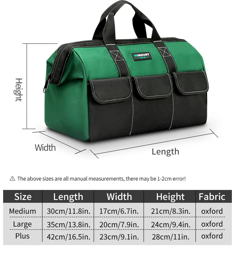 Heavy Duty Tool Bag Oxford Cloth Wear-resistant Storage Organizer Qme