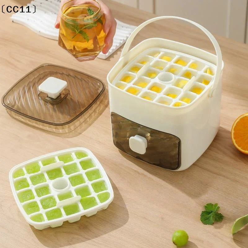 48 Grid Ice Cube Mold Double Layer Reusable Refrigerator Maker Qme