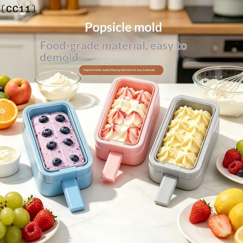 Silicone Ice Lolly Moulds Sticks Reusable Cream Forms Popsicle Mold Qme