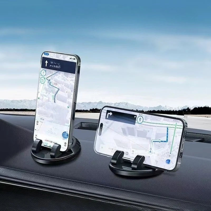 2 in 1 Car Phone Holder with Temporary Parking Number Plate,360° Rotatable Cell Phone Stand,Anti-Slip Luminous Car Phone Mount Qme