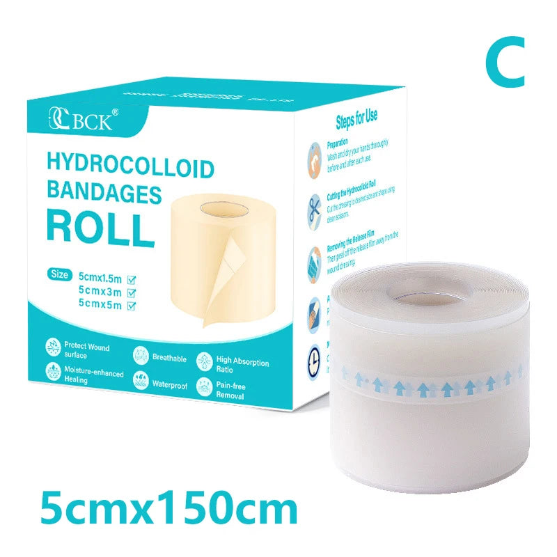1 Roll Scar Cover Tape Waterproof Self-adhesive Hydrocolloid Band Aid Qme 5cmx150cm C