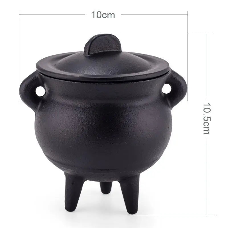 Mini Cast Iron Sandalwood Incense Holder Sage Smudge Pot Burner Home Decor Suitable For Meditation Yoga Halloween Qme A6