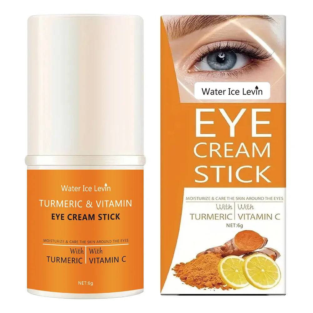 Turmeric vitamin c eye cream stick nourish skin, improve fine lines, relieve eye bags and dark circles, brighten eye skin Qme 6g A Box