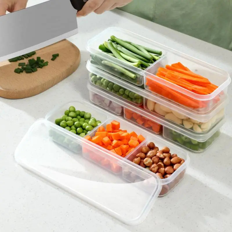2 3-Compartment Refrigerated Storage Refrigerator Box Packed Meal Qme
