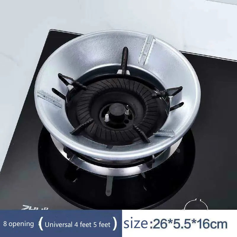 Fireproof Windshield Save Gas Cover Windproof Ring Anti-skid Bracket Thicken Gas Stove Energy-saving Ring Qme